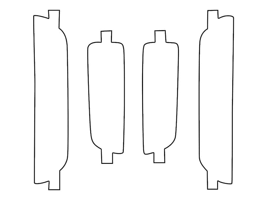 2022-2025 GMC Hummer, Pick Up, Rear Marker Cover Film - Image 1