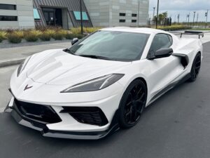 2020-2026 Chevrolet Corvette wickerbill, fits all with OEM high wing, 2 piece, black - Thumbnail Image 6