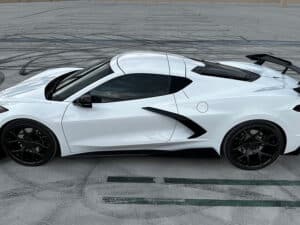 2020-2026 Chevrolet Corvette wickerbill, fits all with OEM high wing, 2 piece, black - Thumbnail Image 2