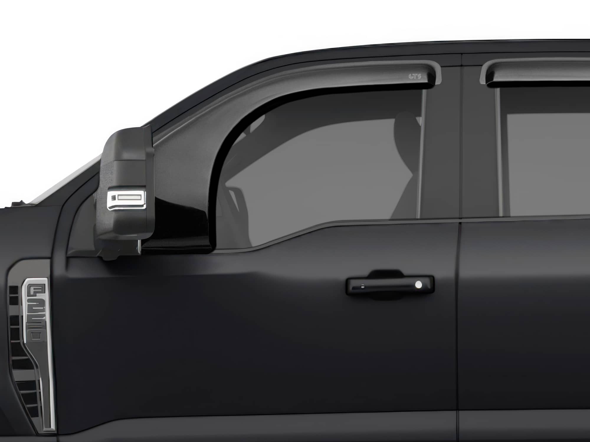 2017-2026 Ford F-250, Bubble Extended Ventgard, Front Doors, Smoke - Image 1