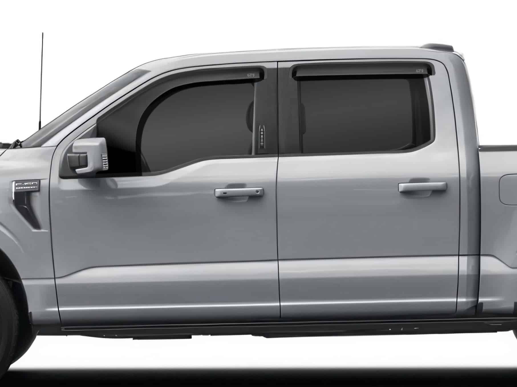 2015-2026 Ford F-150, Bubble Extended Ventgard, Front and Rear Doors, Smoke - Image 1