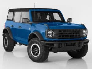 2021-2026 Ford Bronco, Front Daytime Running Light Cover Kit (Vehicles without LED Option), 4 Piece, Carbon Fiber Look - Thumbnail Image 1