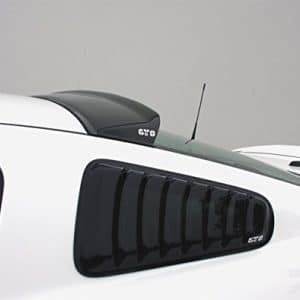 2005-2014 Ford Mustang, Louvered Quarter Window Covers, Smoke