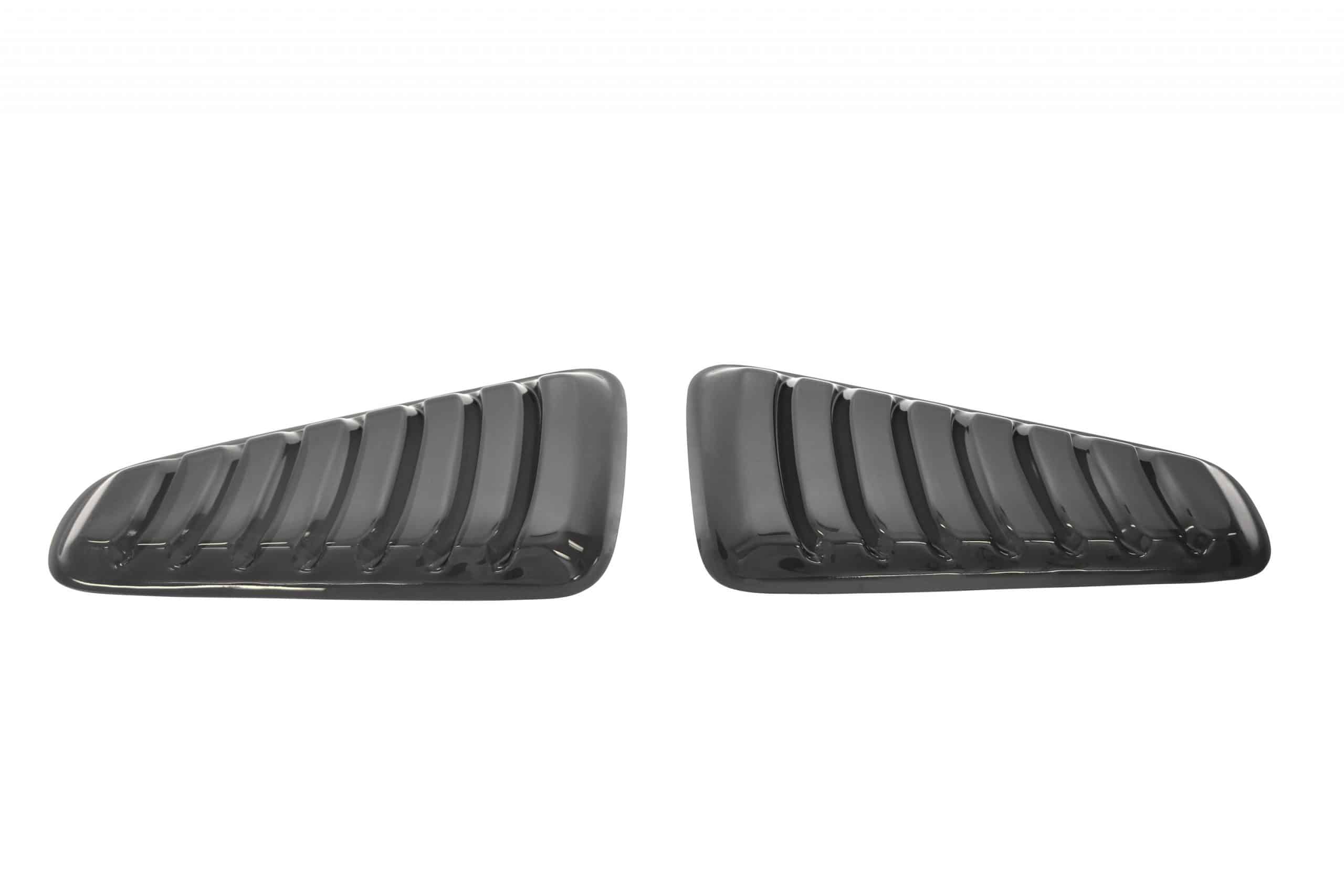 2005-2014 Ford Mustang, Louvered Quarter Window Covers, Smoke - GT Styling