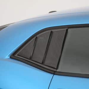 2008-2021 Dodge Challenger, 3 Panel Louvered Quarter Window Covers, 2 Piece, Carbon Fiber Look