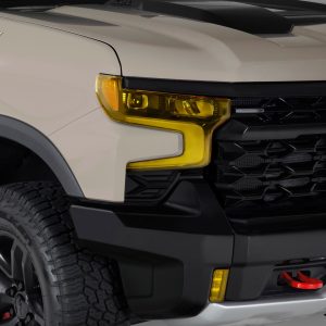 2022-2024 Chevrolet Silverado, 1500, Headlight Cover, 2 Piece, Transparent Yellow