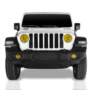 2007-2018 Jeep Wrangler JK/JKU, Headlight Cover, 2 Piece, Transparent Yellow
